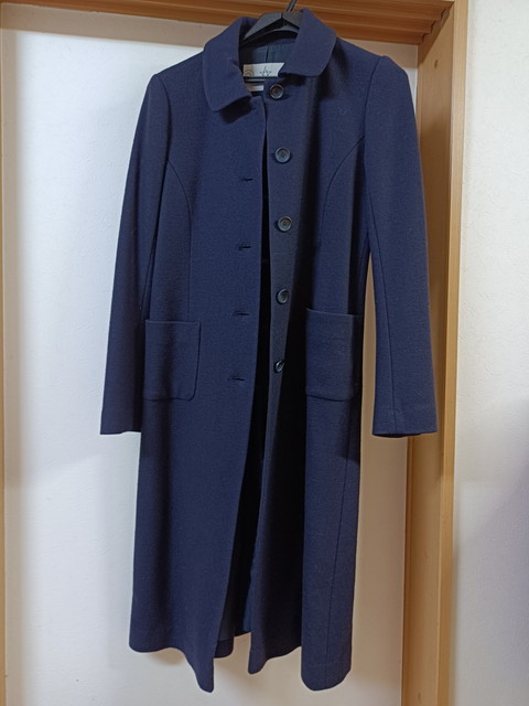  Tsumori Chisato. темно-синий. шерсть 100. длинное пальто 