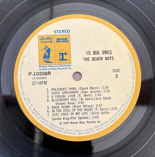 LP 帯付 日本盤 国内盤 見開きJKT レコード The Beach Boys / 15 Big Ones P-10208R ビーチ ボーイズ / 偉大なる15年 結成15周年記念盤_画像8