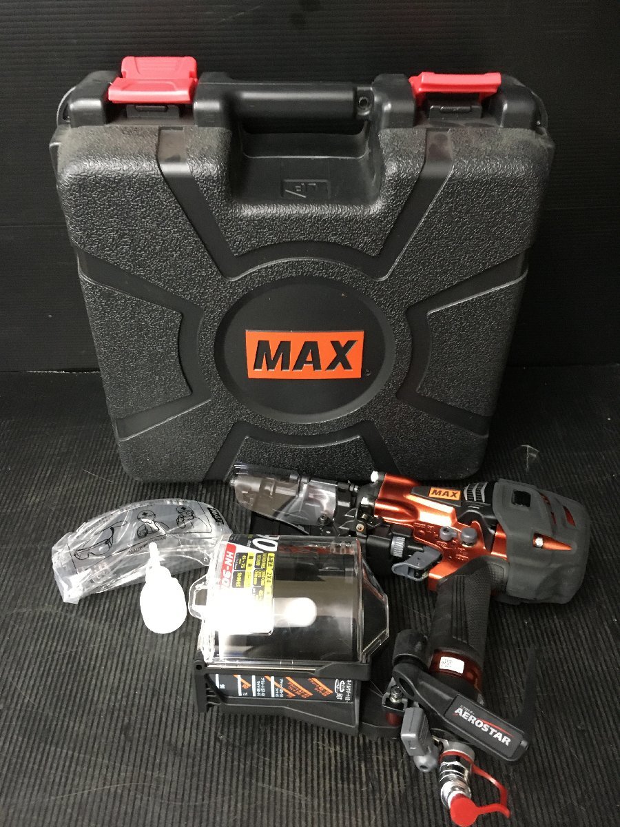 【未使用】★ MAX(マックス) 90㎜高圧釘打ち機 スーパーネイラ HN-90N6(D)　T-4201　ITVK8UG4225Q