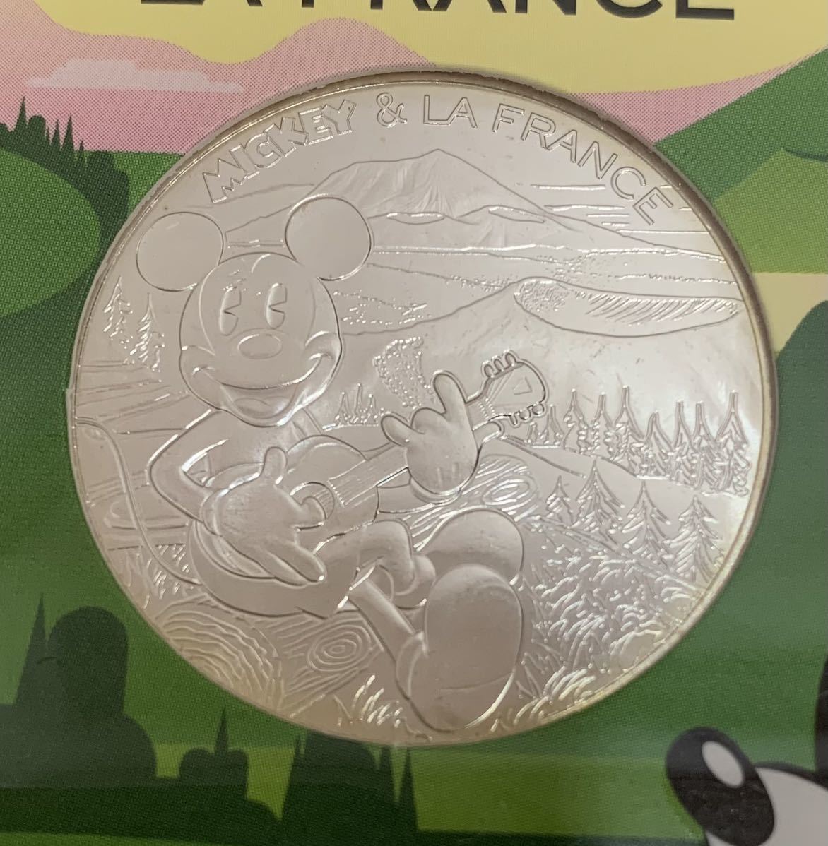 MICKEY＆LA FRANCE VOLCANS 10ユーロ 1枚 ミッキーマウス フランス硬貨 2018年 未使用・未開封 ⑯_画像3