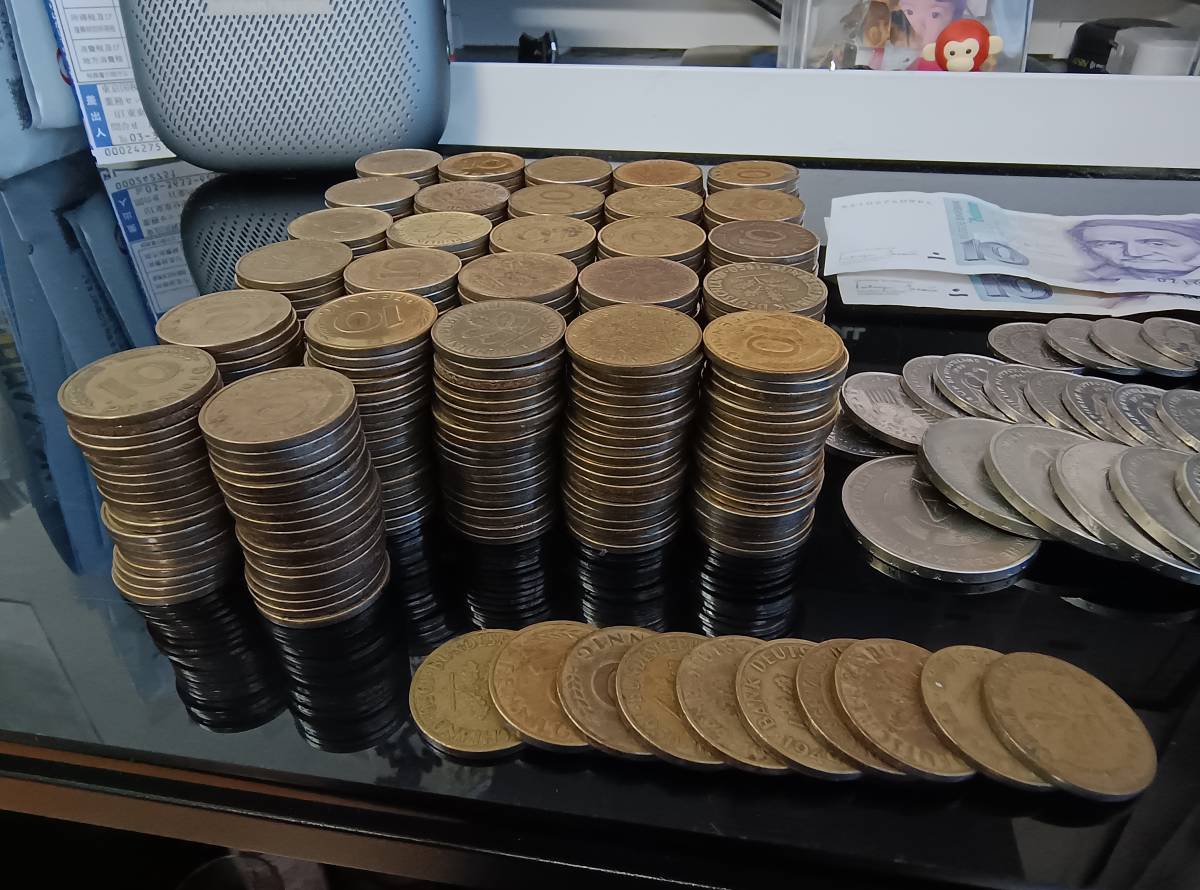ドイツマルク　20マルク硬貨　１０マルク紙幣ほか　280マルク分　ユーロへ交換可能_画像5