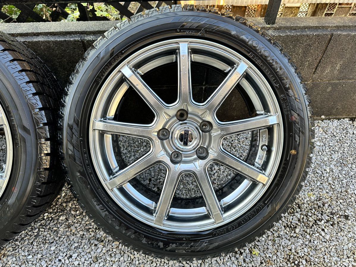 （美品）バリ山　スタッドレス　ホイールセット　ヨコハマ　アイスガード　IG60 215/50R17 GABホイール PCD100 _画像2