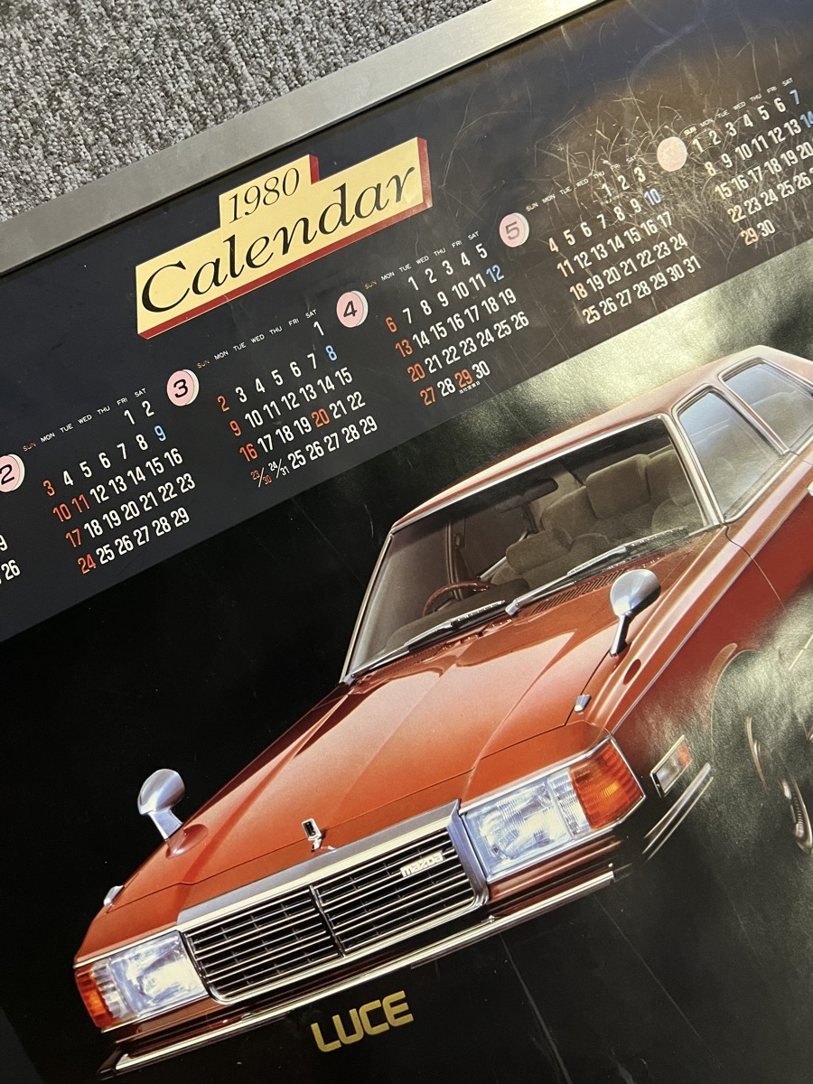 『1980年 MAZDA マツダ LUCE ルース COSMO コスモ ポスタータイプカレンダー 旧車 レトロ』_画像3