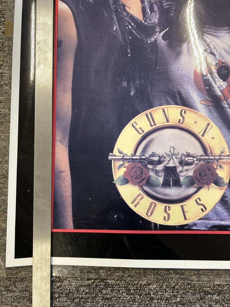 『非売品 ガンズ・アンド・ローゼズ Guns N' Roses GN'R ポスター パウチされています。 ワーナー アクル・ローズ スラッシュ』の画像6