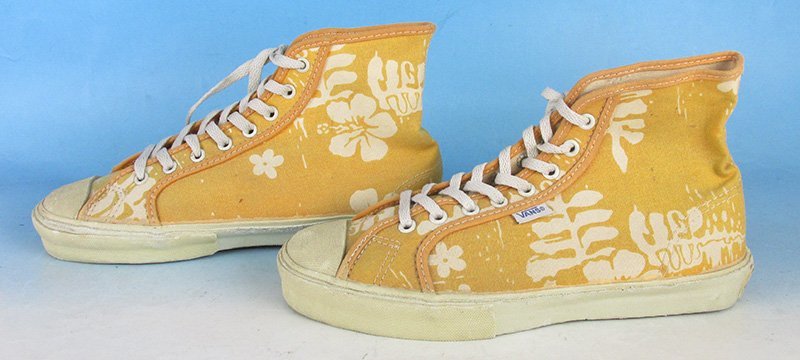 YF15408 VANS バンズ VAN DOREN ハイカット スニーカー ハイビスカス柄 USA製 デッドストック 7 1/2_画像5