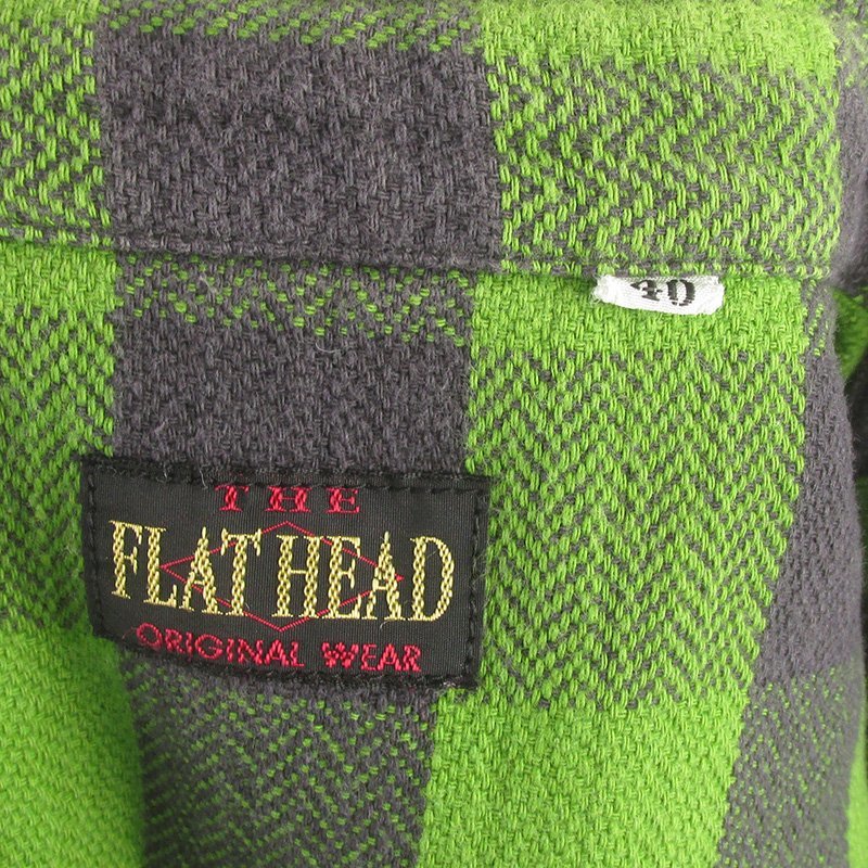 FS23583 THE FLAT HEAD フラットヘッド バッファローチェック ヘビーネル ウエスタンシャツ 40_画像3