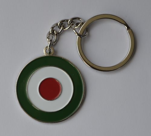 ★送料無料★Italy Roundel Italian RAF Roundel Mod Target イタリア モッド ターゲット エナメル キーリング キーホルダー_画像1