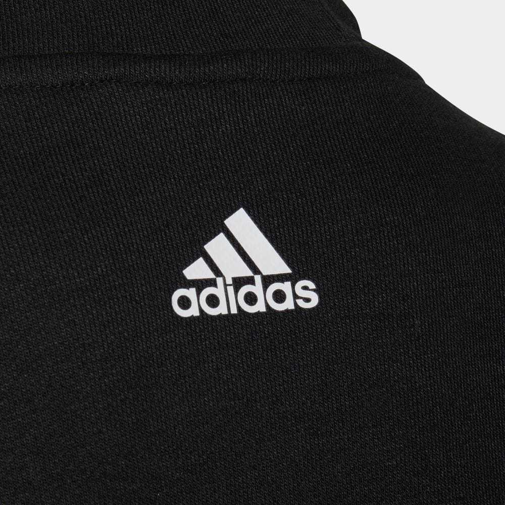 新品★送料込み!!★adidas★アディダス★130★ビッグロゴが大人気!!長袖パーカー★ブラック★黒★スウェット★即決_画像4