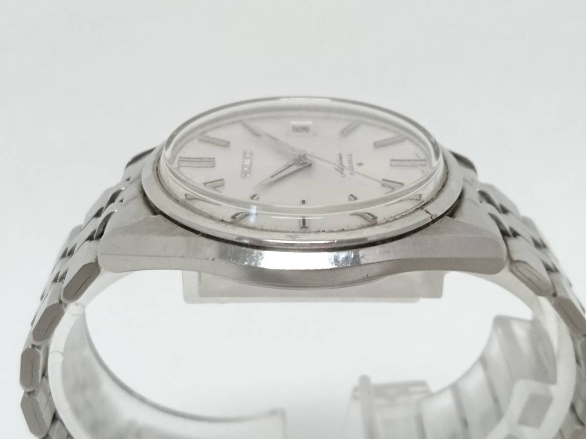 【美品】SEIKO セイコー Skyliner スカイライナー 6102-8000 デイト 21石 手巻き 腕時計/作動中/リストウォッチ/シルバーカラー/01KO011502_画像5