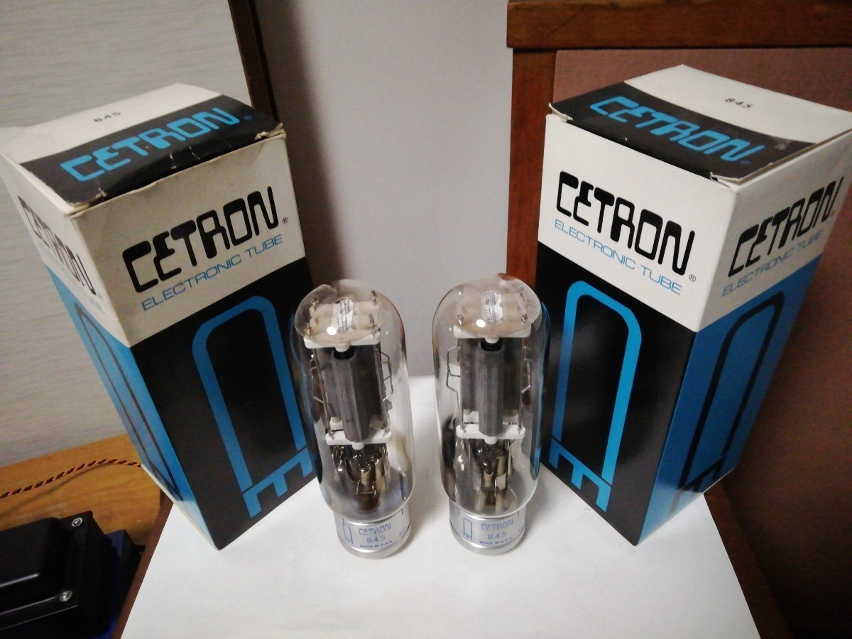 CETRON 845 直熱型電力増幅用三極管 中古極上品 2本組 元箱付_画像1