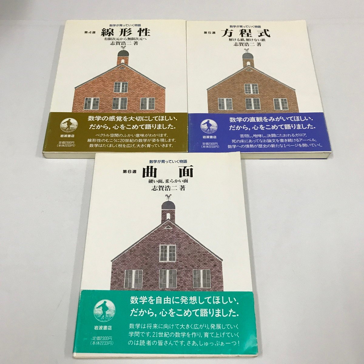 NB/L/ mathematics ...... monogatari no. 4 week ~ no. 6 week 3 pcs. set / line shape . person degree type bending surface / work :... two / Iwanami bookstore /1994 year issue / heart .... language . mathematics 