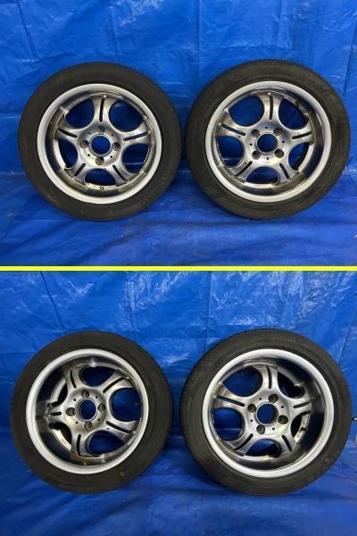 社外アルミホイール　4本セット　14インチ　 14X5B　+45　165/55R14　クムホ　KUMHO　残8～6分山　カルテ401816 棚;コンテナ_画像1