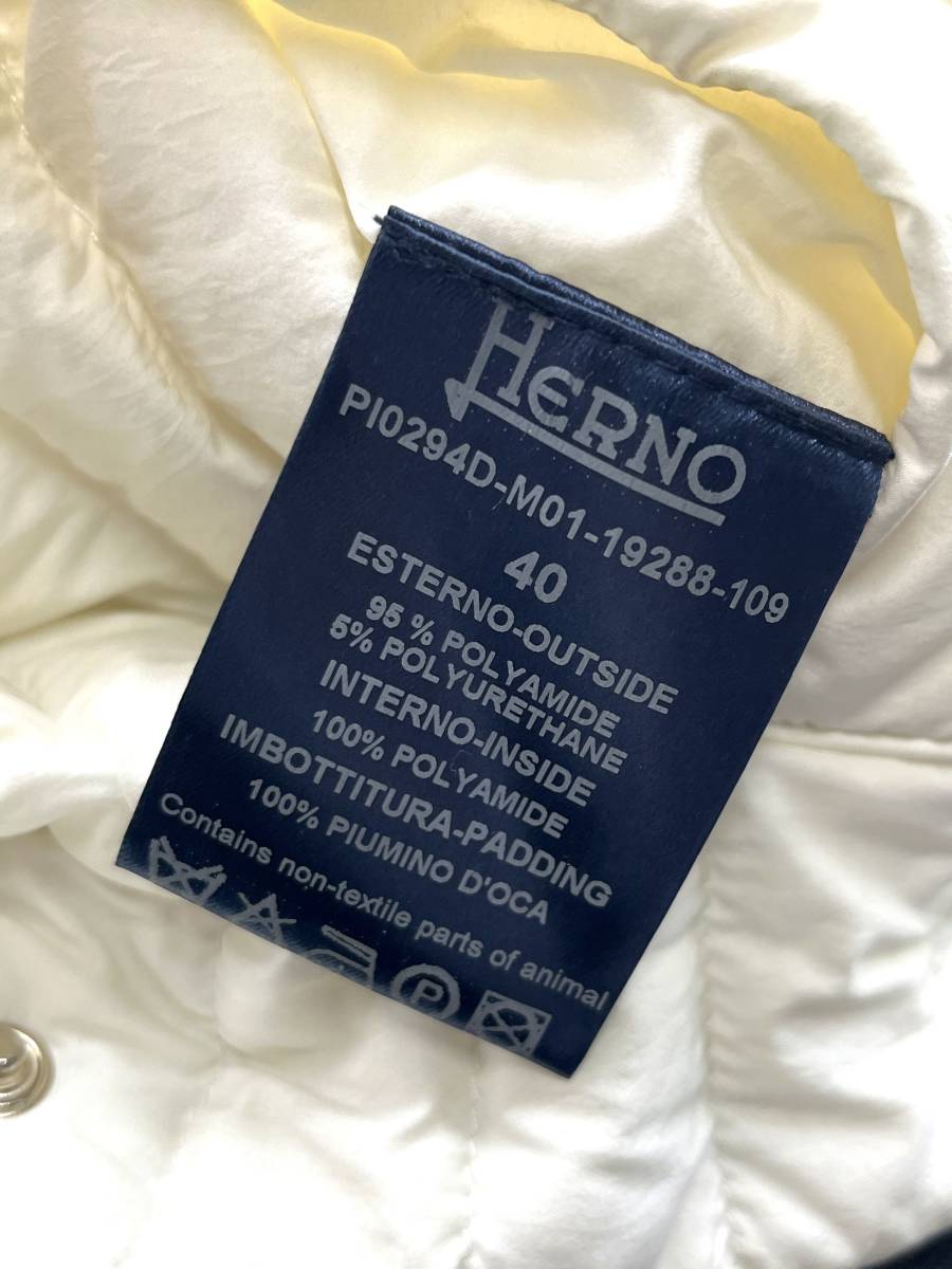 Herno ヘルノ レディース　リバーシブルダウン　ESTERNO OUTSIDE　ブラック×ホワイト　サイズ：40_画像8