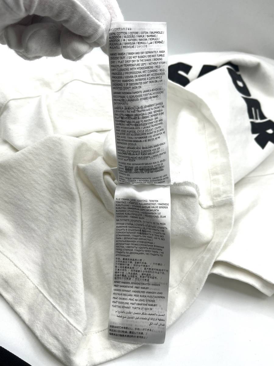【良品】JIL SANDER ジルサンダー　23AW J02GC0001 ロゴ入り オーバーサイズ 半袖 Tシャツ S ホワイト イタリア製 ユニセックス_画像6