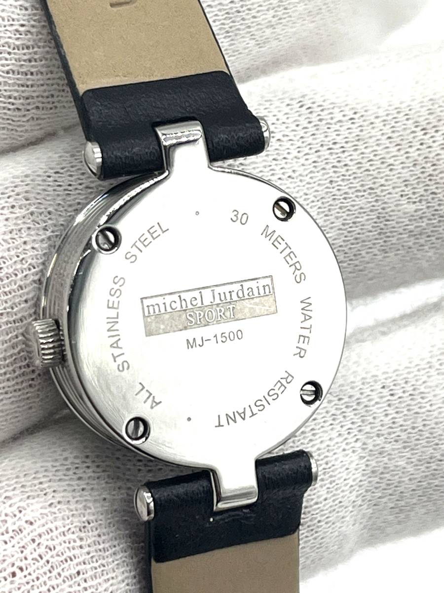 【電池切れ】michel Jurdain ミッシェルジョルダン クォーツ 腕時計 黒文字盤 MJ-1500  レディース ケース：2.3の画像2