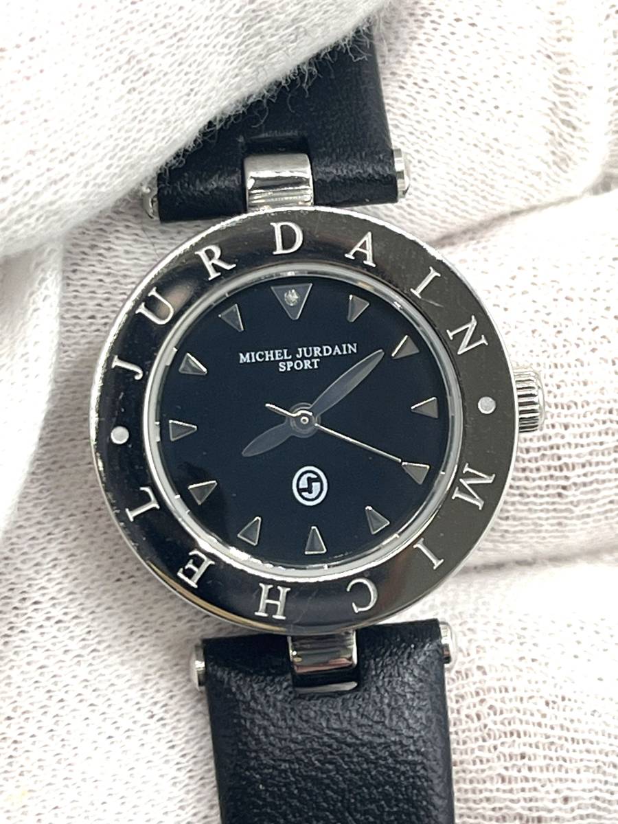【電池切れ】michel Jurdain ミッシェルジョルダン クォーツ 腕時計 黒文字盤 MJ-1500  レディース ケース：2.3の画像1