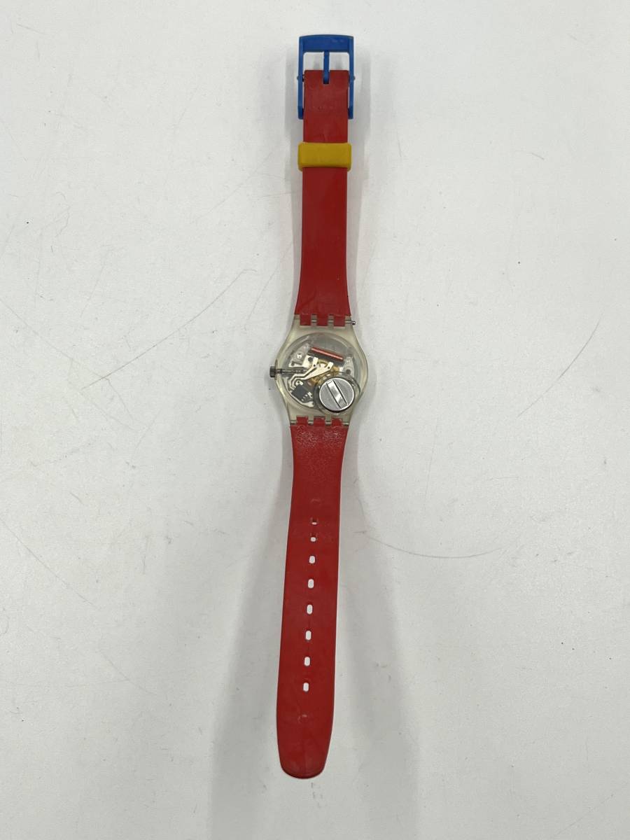 【電池切れ】Swatch スウォッチ S813 レディース クォーツ腕時計 青文字盤 ケース幅2.4 の画像4