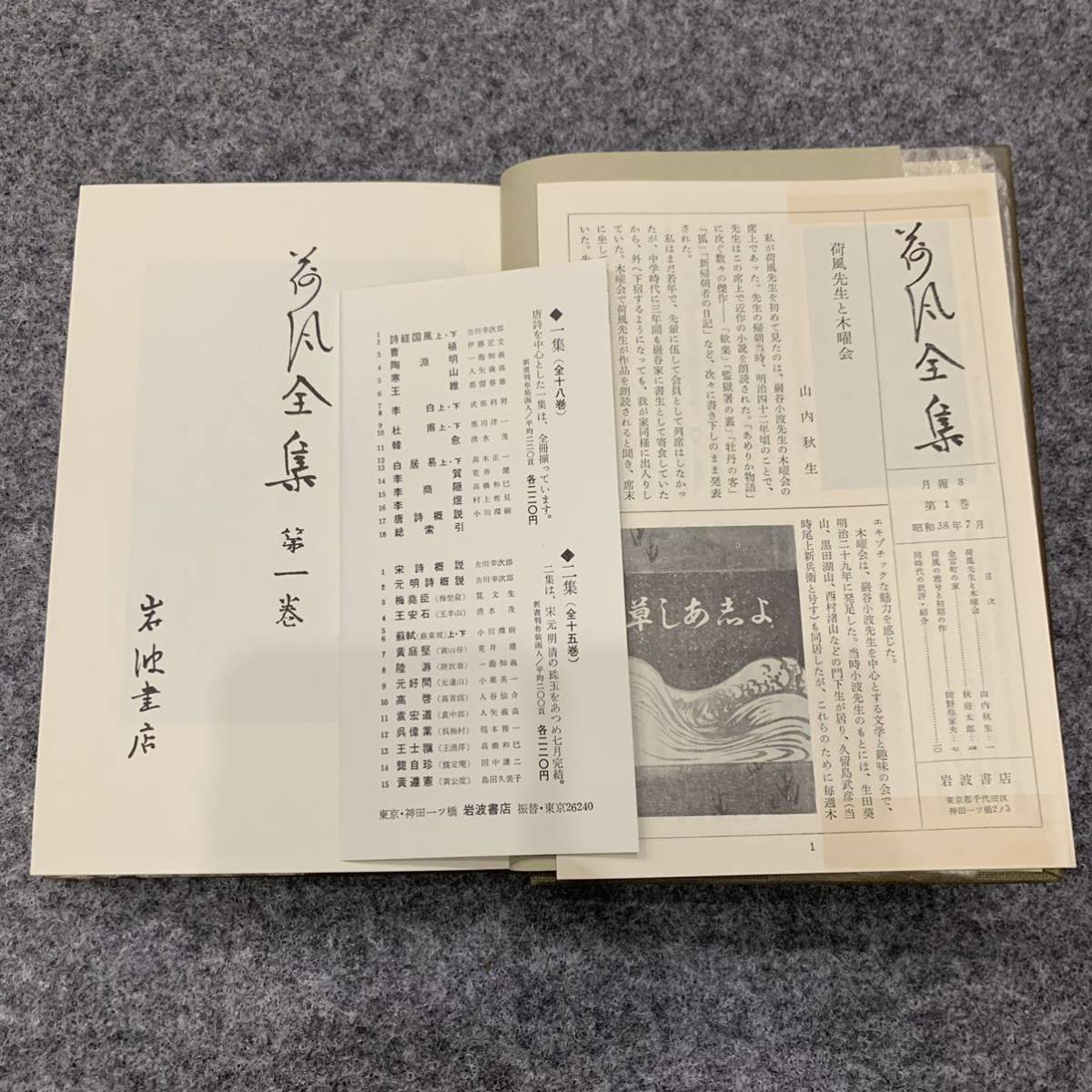 永井荷風全集 全29巻 月報揃 岩波書店 昭和38年 1963年 函あり 薄紙カバーあり ■B049_画像8