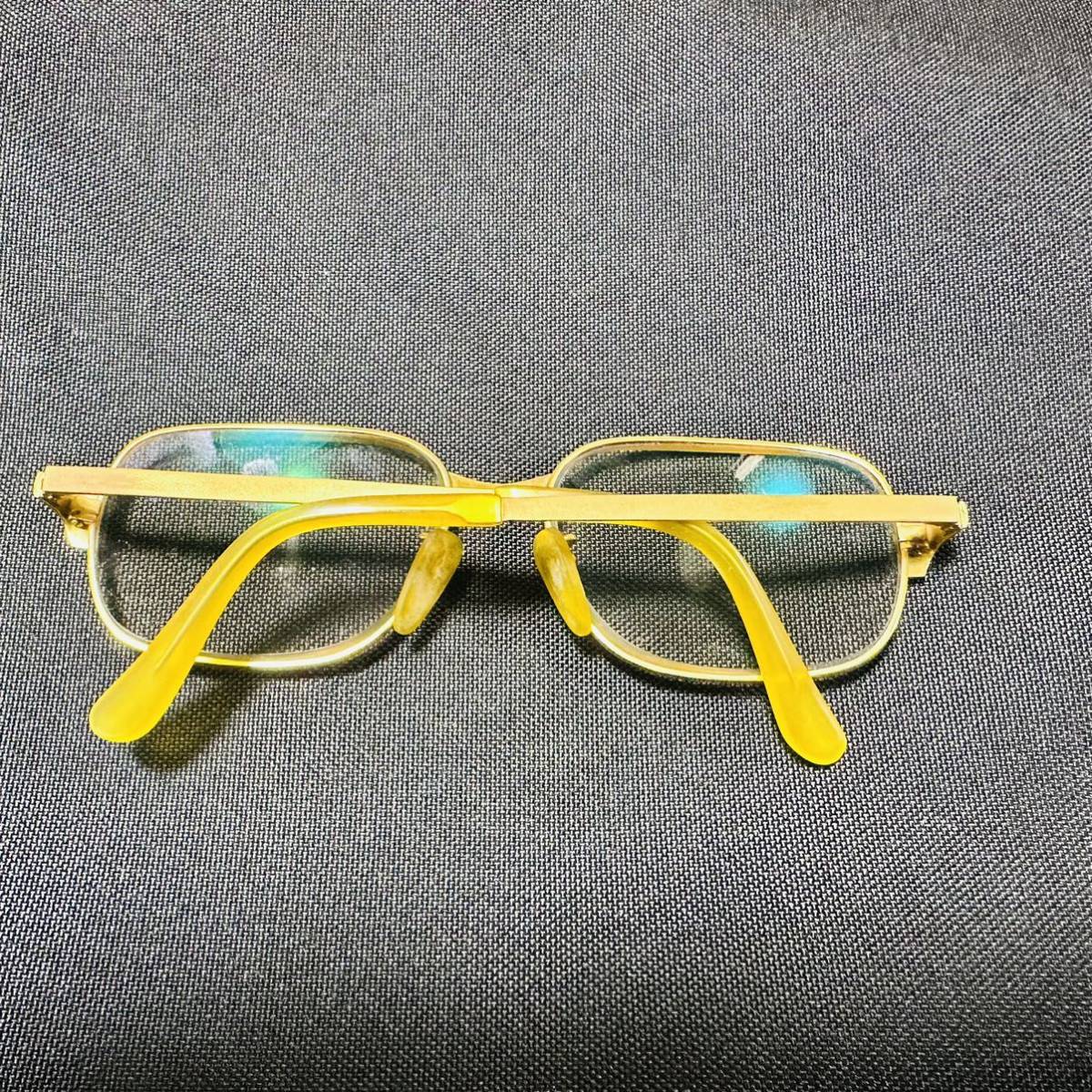 1000円スタート　眼鏡　K18 刻印あり　メガネ　メガネフレーム　度入り眼鏡　総重量　46.07g ゴールド_画像4
