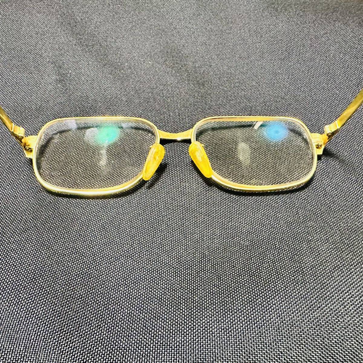 1000円スタート　眼鏡　K18 刻印あり　メガネ　メガネフレーム　度入り眼鏡　総重量　46.07g ゴールド_画像6