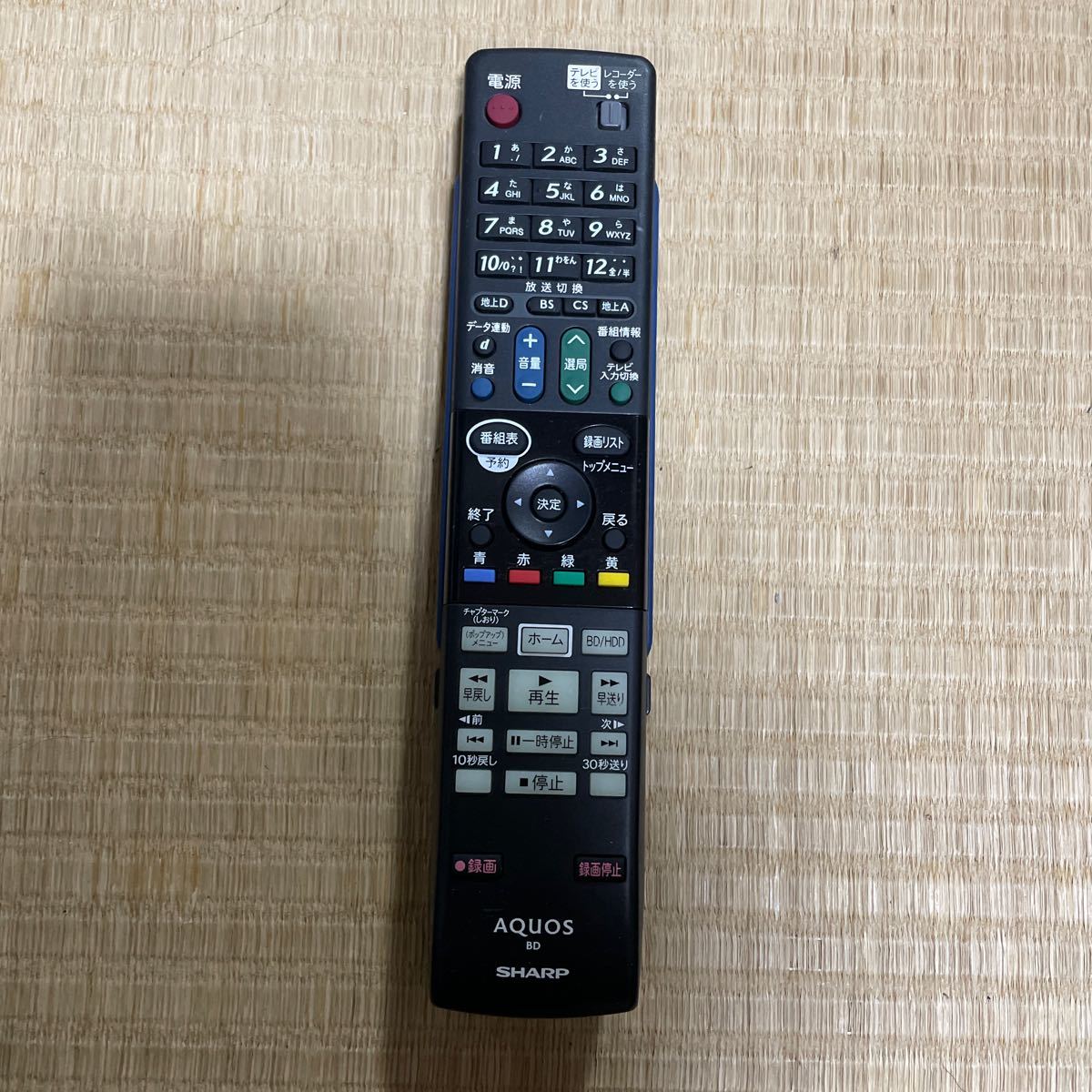 動作確認済み【SHARP】◆AQUOS◆ GA810PA BD TV テレビリモコン シャープ アクオス 中古_画像1