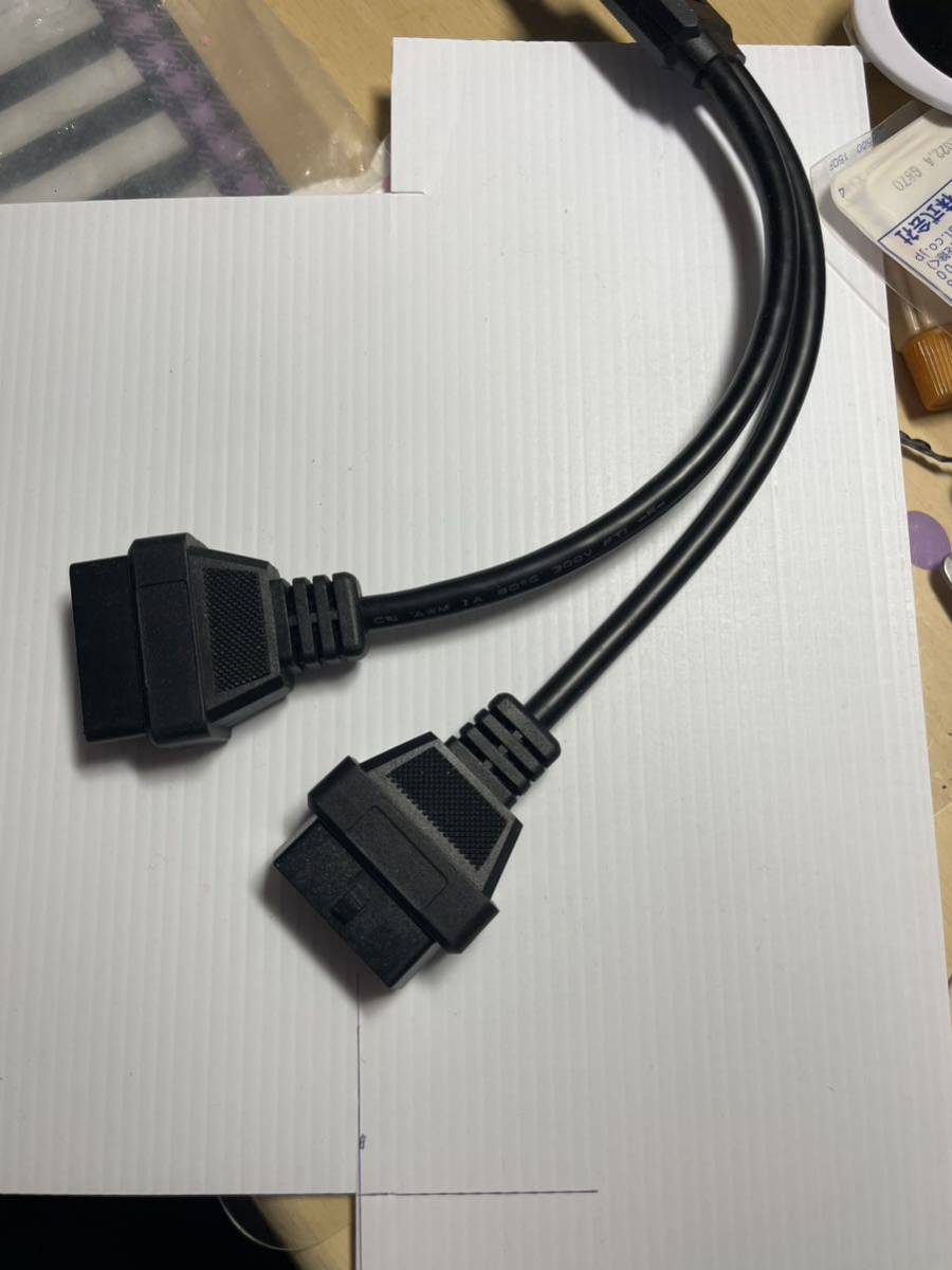 OBD2二股延長ケーブル_画像3