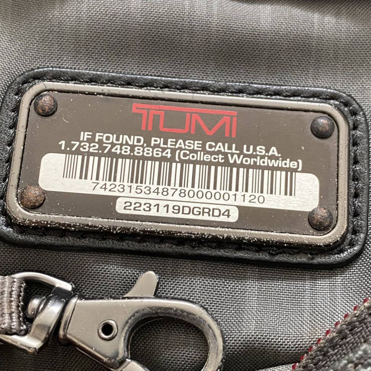 TUMI トゥミ メンズ ビジネス トートバッグ コンパニオン バリスティックナイロン ダークグレー レッド 大容量 A4 肩掛け可能 PC収納_画像10