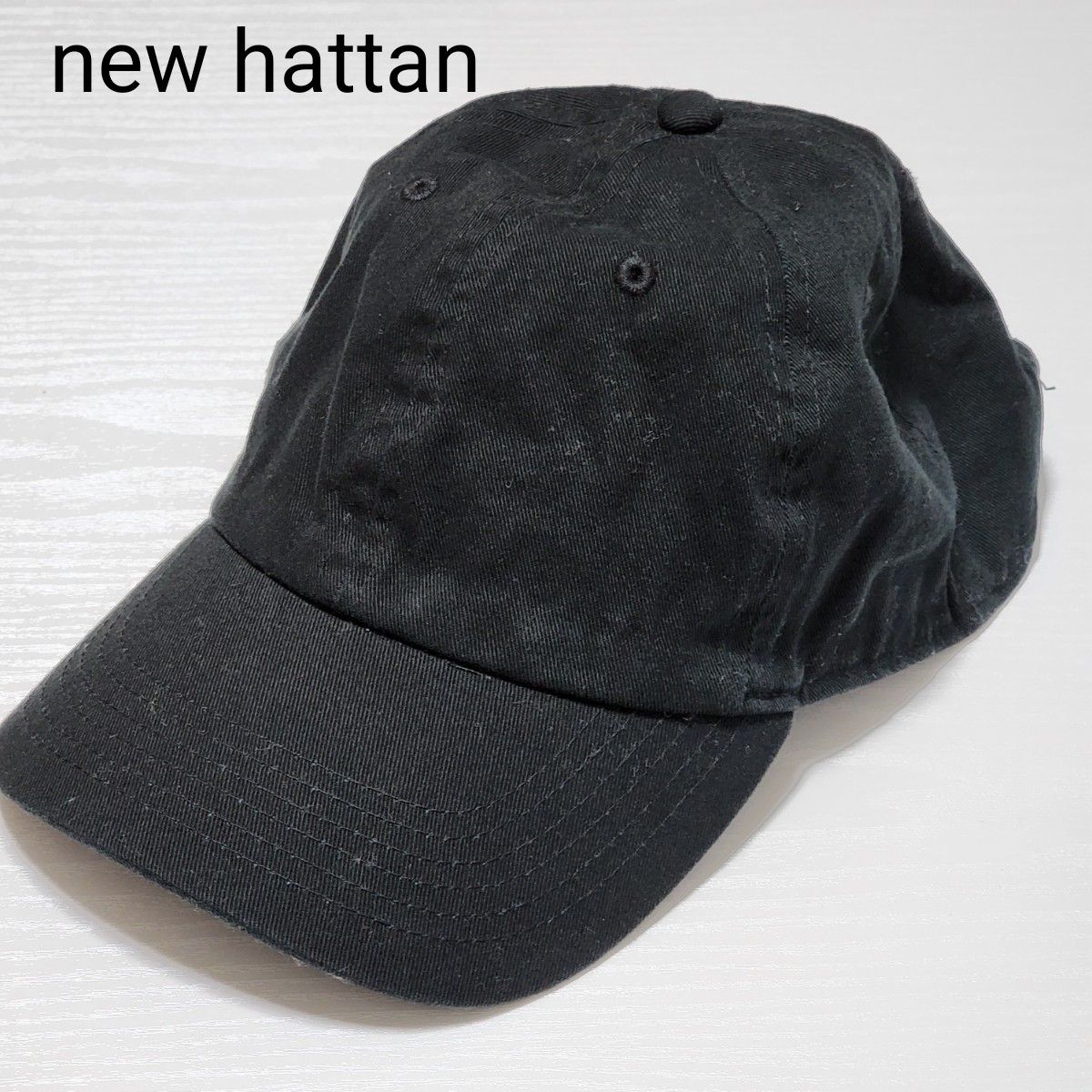 newhattan  キャップ ブラック CAP ネイビー 帽子 ユニセックス ニューハッタンのキャップ 黒