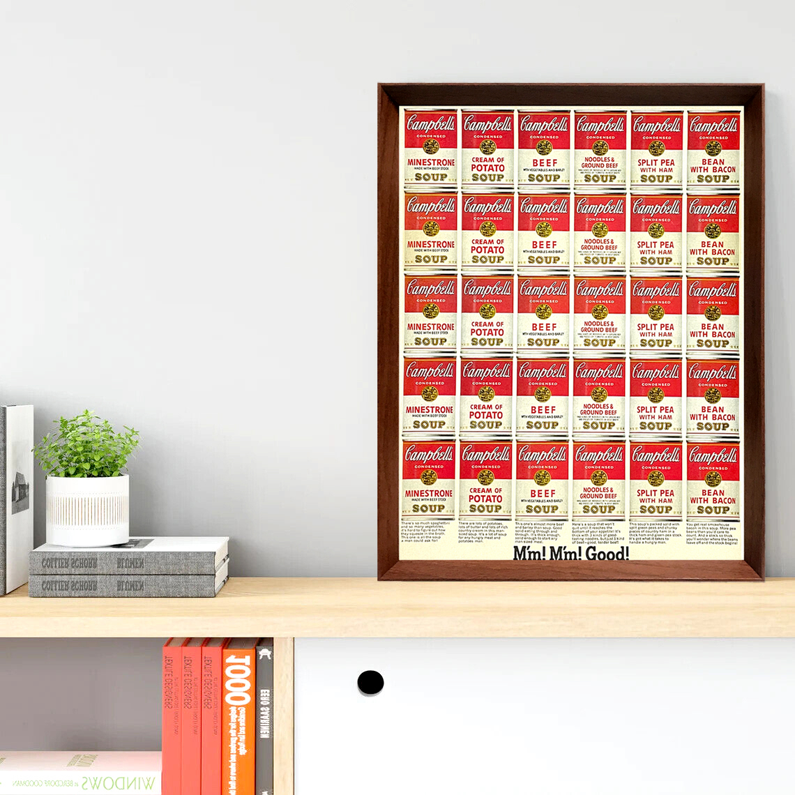 キャンベル スープ缶 広告 ポスター 1960年代 アメリカ ヴィンテージ 雑誌 【額付】の画像2