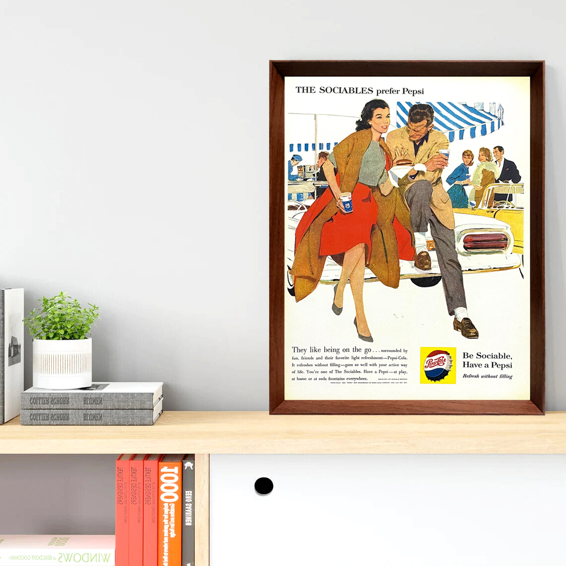ペプシ 広告 ポスター 1960年代 アメリカ ヴィンテージ 雑誌 【額付】 #001