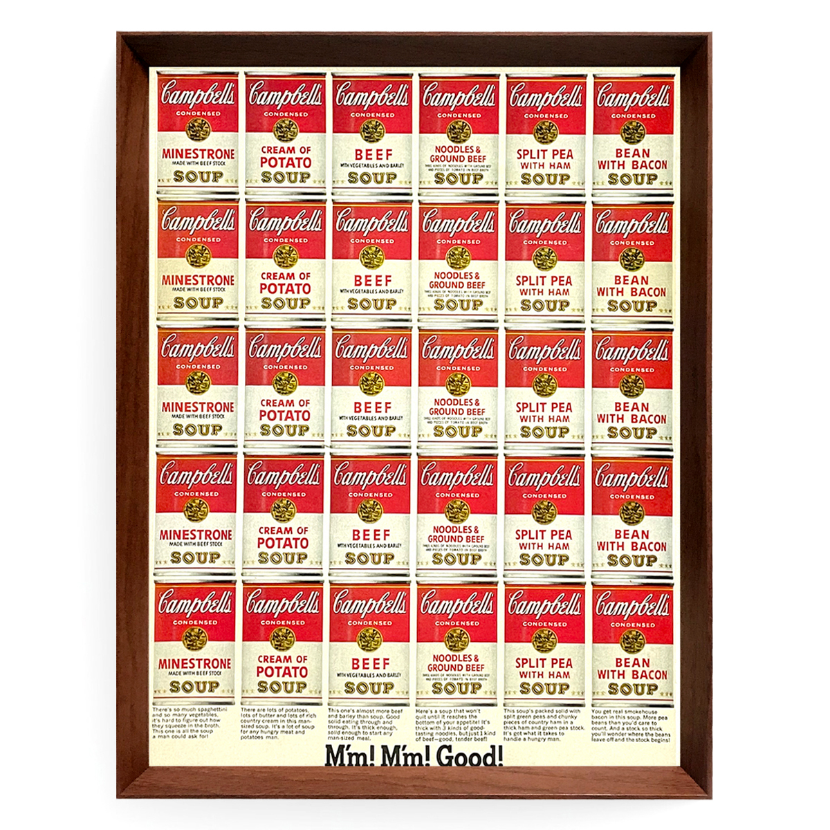 キャンベル スープ缶 広告 ポスター 1960年代 アメリカ ヴィンテージ 雑誌 【額付】の画像3