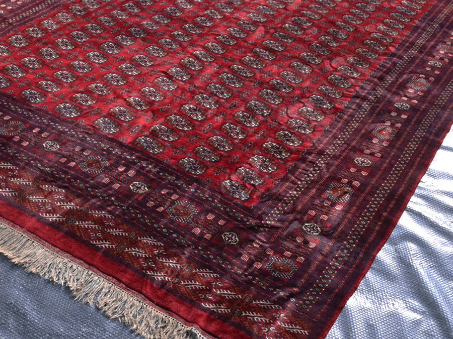 パキスタン絨毯 手織り ウール製 カーペット 2.8×3.8m/カシミール 羊毛 イラン トルコ トルクメン ラグ マットトライバル オリエンタル _画像1