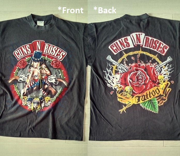 今が買い［ XL ］「 Guns N' Roses ガンズアンドローゼズ バンド ビンテージスタイル プリントTシャツ (*BIO) 」新品の画像1