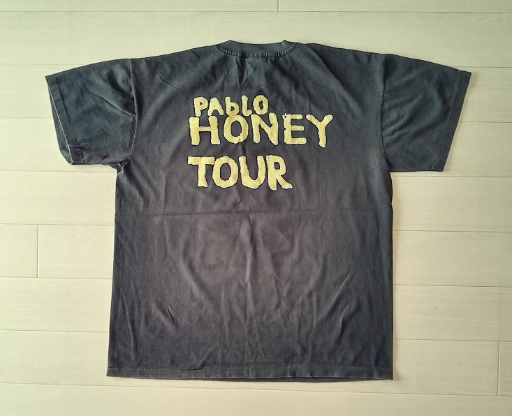 ★［ XL ］「 radiohead レディオヘッド PAbLO HONEY TOUR パブロ・ハニー バンド ビンテージスタイル プリントTシャツ (*BIO) 」新品_*Back