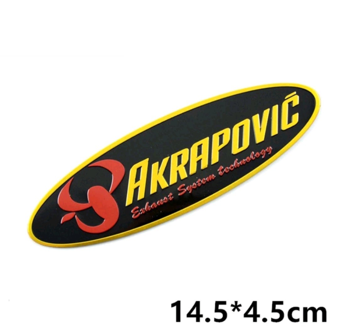 AKRAPOVIC アクラポビッチ 耐熱アルミステッカー　マフラーステッカー　バイクステッカー　デカール　アクラ　レーシング RACING_画像1