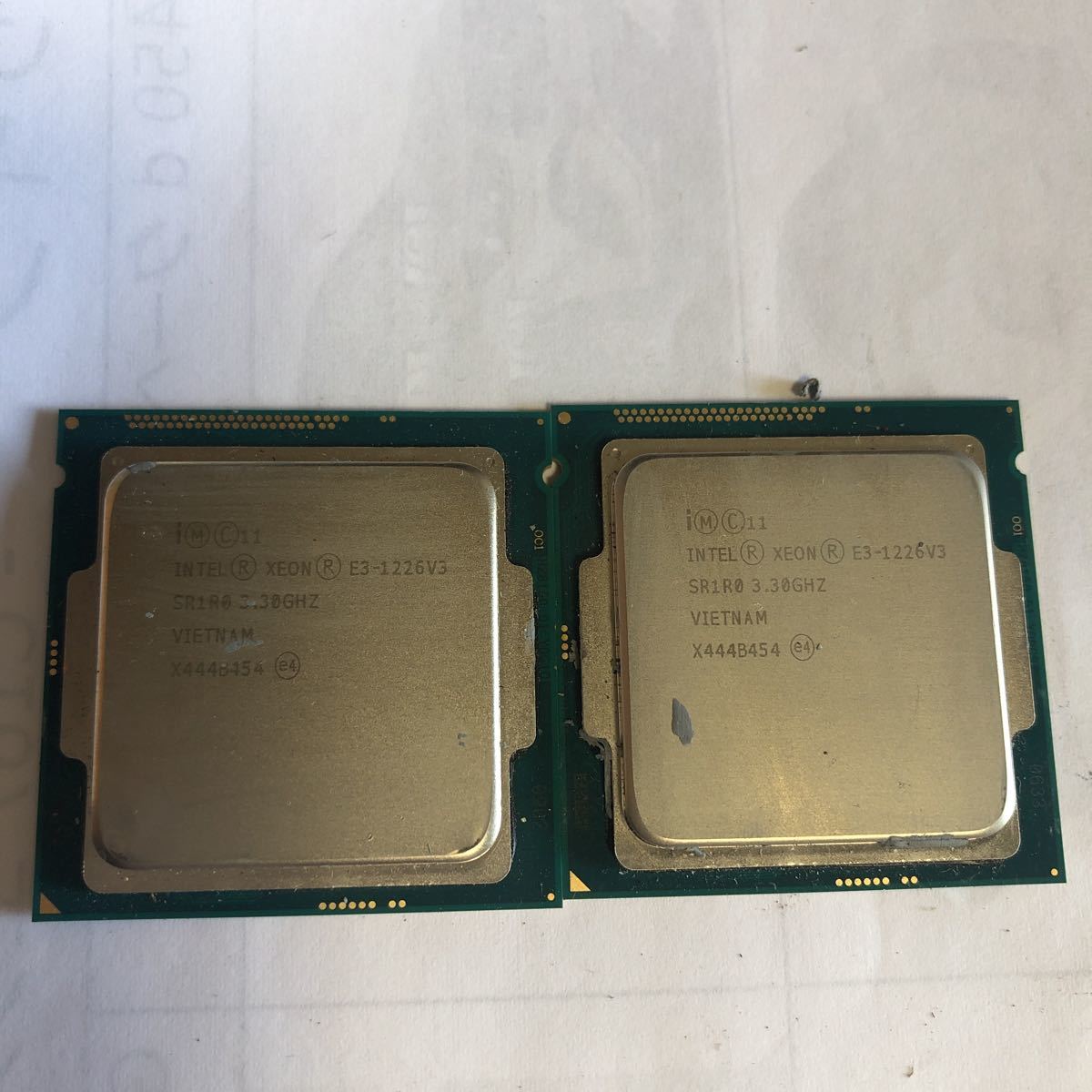 Intel Xeon E3-1226 V3 SR1R0 3.30GHz 2個セット_画像1