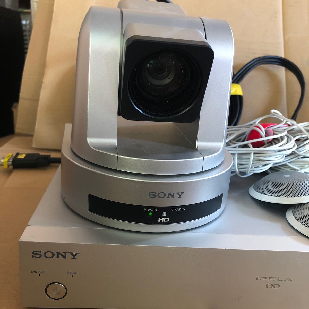 （R12）SONY　テレビ会議システム　 IPELA PCS-XG77S+カメラユニットSRG-120DH 通電OK_画像2