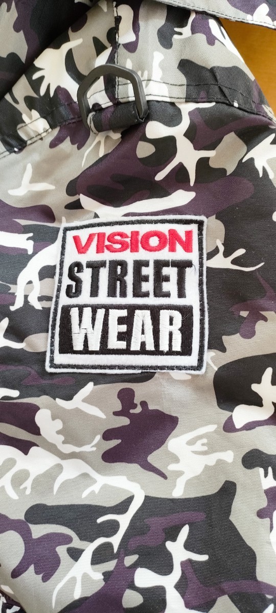 VISION STREET WEAR☆キッズ スノーウェア 上下セット☆140☆ジュニア スキー スノボ ブラック×グレー×パープル カモフラ柄_画像6