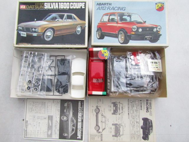 ■■E IMAI/NITTO 幻の名車 NISSAN SILVIA16O0 COUPE/ABARTH A112 RACING 1/24 プラモデル 2箱まとめて■■_画像1