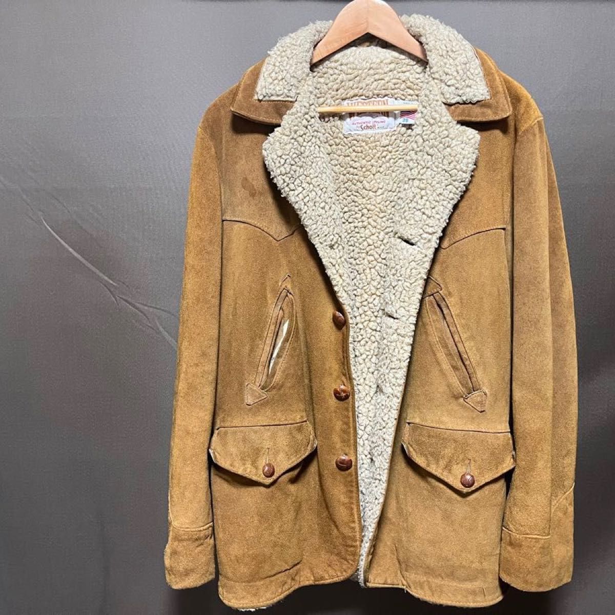Schott/ショット】裏ボア レザージャケット USA製 ビンテージ 38 Schott/ショット】裏ボア レザージャケット USA製 ビンテージ 38