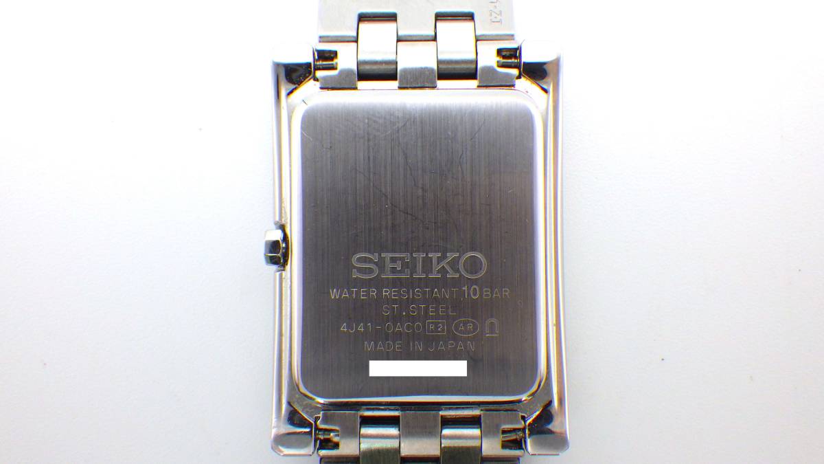 【電池交換済み】 SEIKO セイコー DOLCE ドルチェ SACK005 4J41-0AC0 スクエア メンズ 腕時計 QZ_画像9