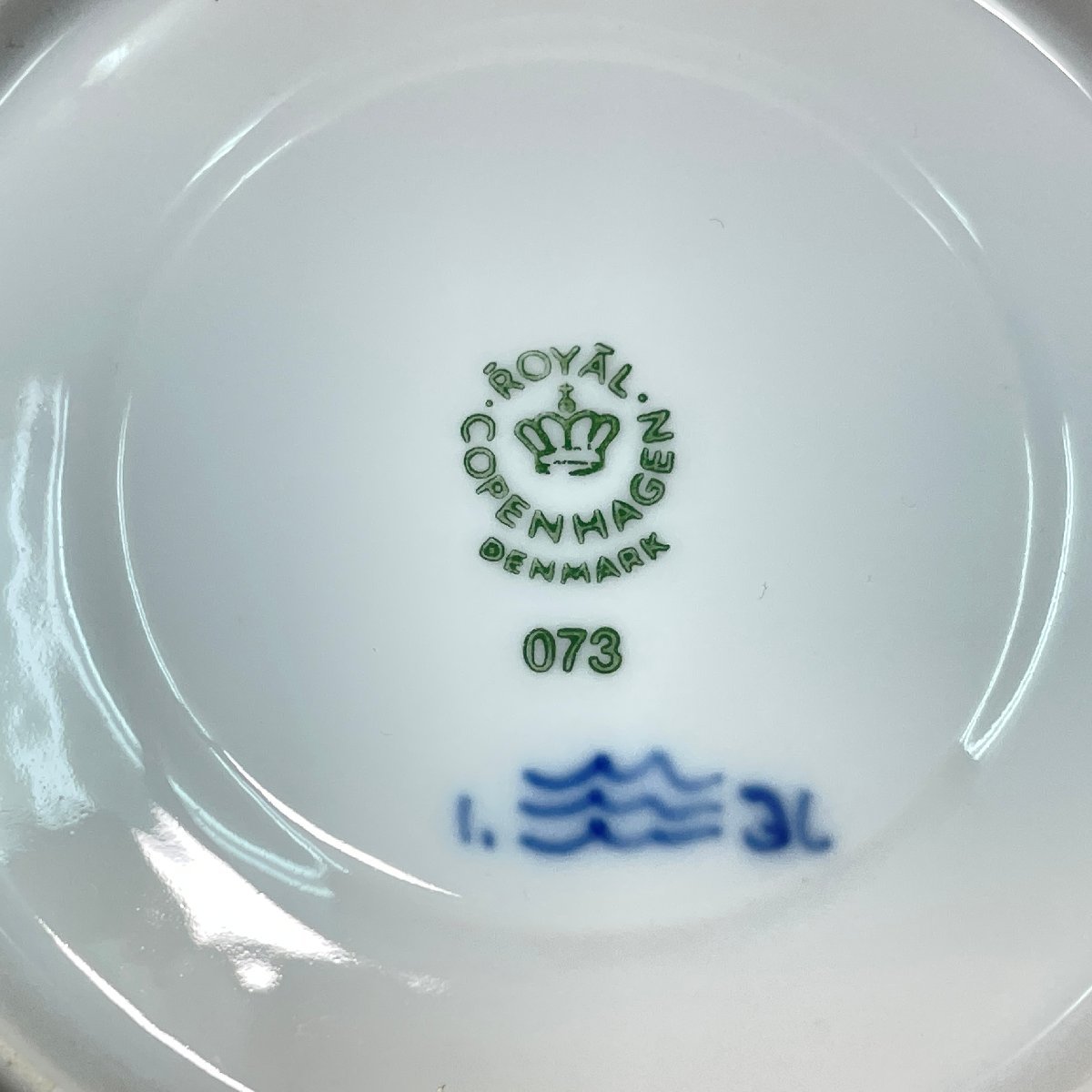 m002 B4(60) 1 ROYAL COPENHAGEN ロイヤルコペンハーゲン ブルーフルーテッド カップ＆ソーサー C&S 茶器_画像5