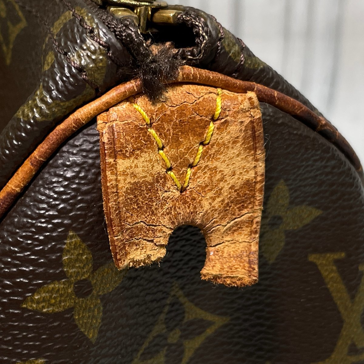 m002 mise(80) LOUIS VUITTON ルイヴィトン モノグラム スピーディ25 M41528 ハンドバッグ ミニボストンバッグ カデナ付_画像6