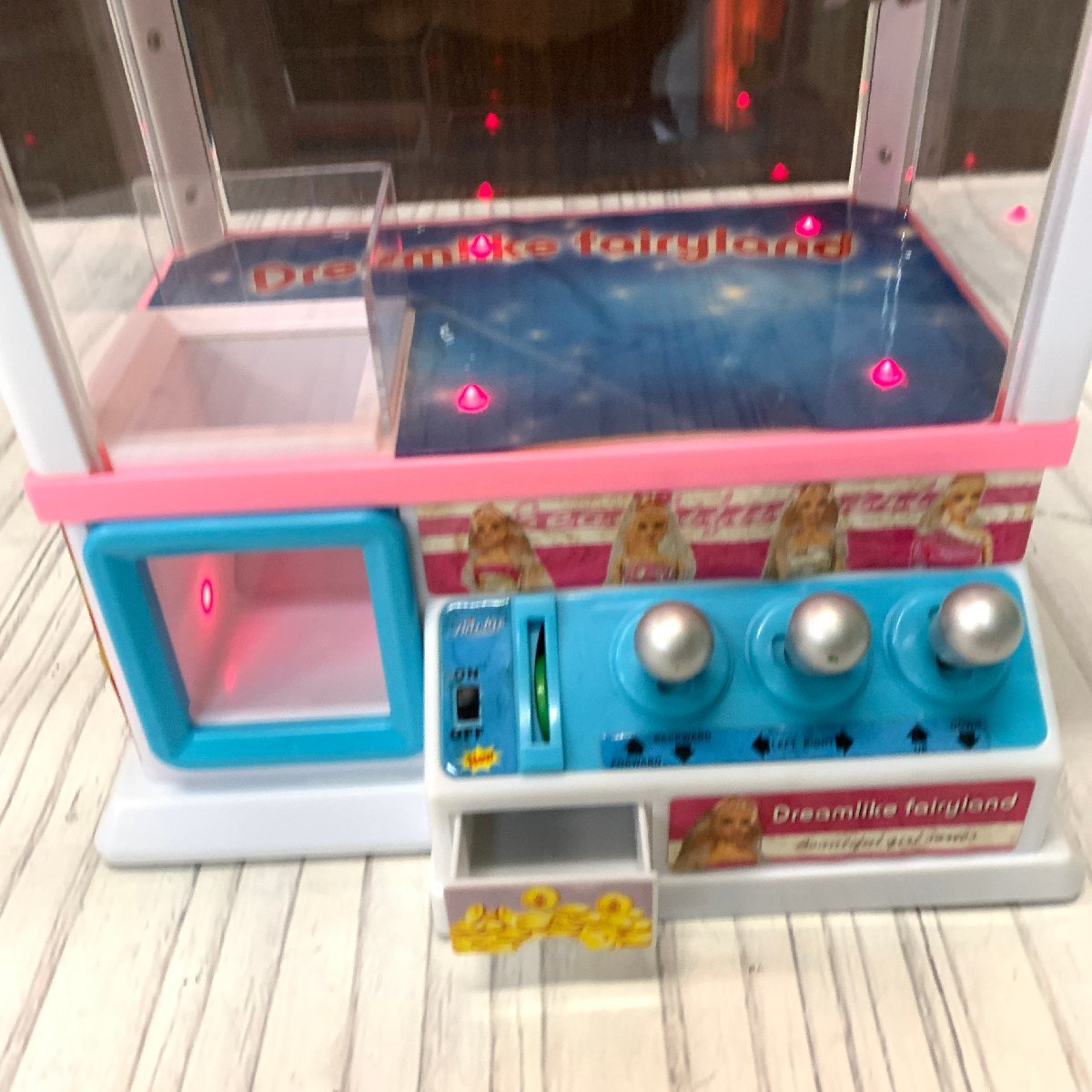 s001 A5 保管品 通電可 卓上 UFOキャッチャー クレーンゲーム 海外製 バービー人形柄 家庭用 玩具 電池式 Dreamlike fairylandの画像7