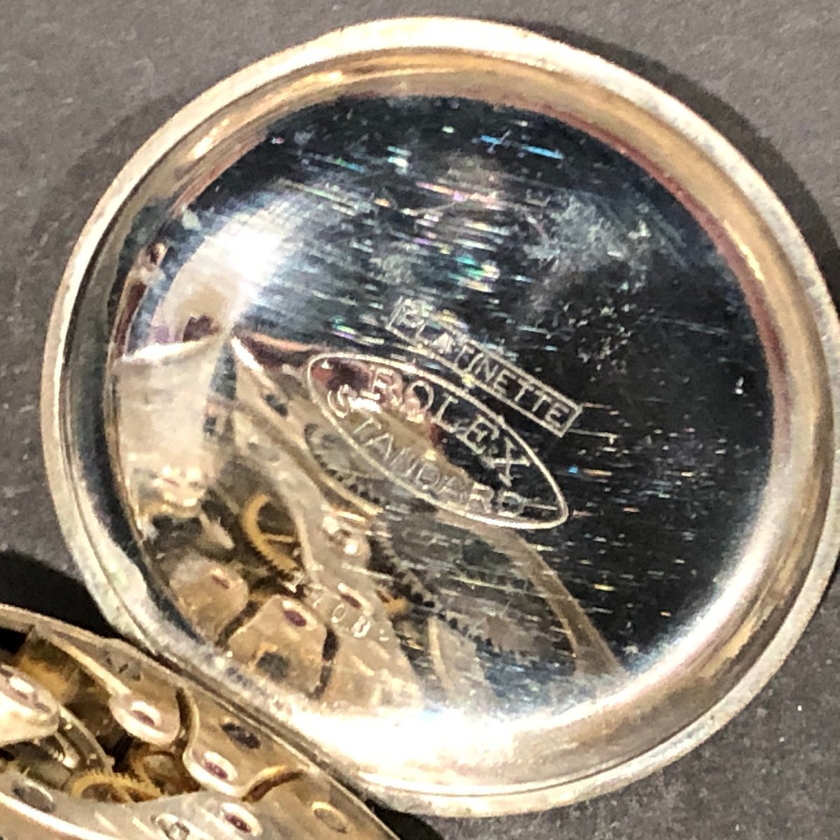 m001 T1(60) ロレックス スタンダード 懐中時計 スモセコ 1408 ジャンク ROLEX STANDARD PLATINETTE POCKET WATCH プラチネット_画像5