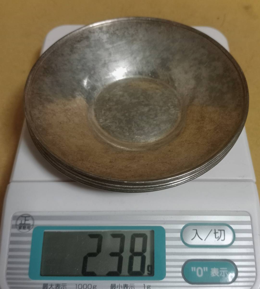 銀皿 茶托 五客 重さ238g 茶道具_画像6