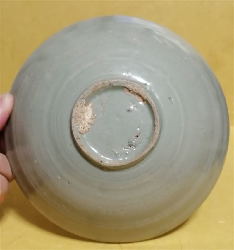 高麗 青磁 汝窯系 花鉢 菓子器 箱に鑑定あり 花押 箱_画像8