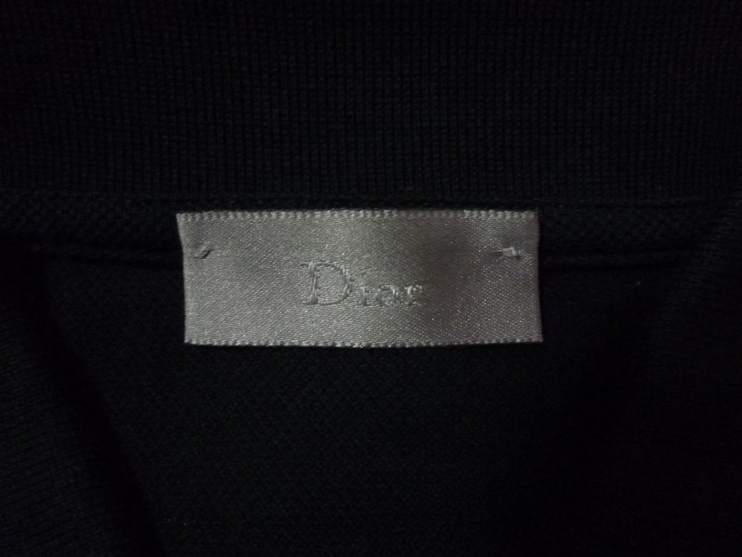 (647)Dior HOMME ディオールオム 半袖 ポロシャツ XS 紺_画像4