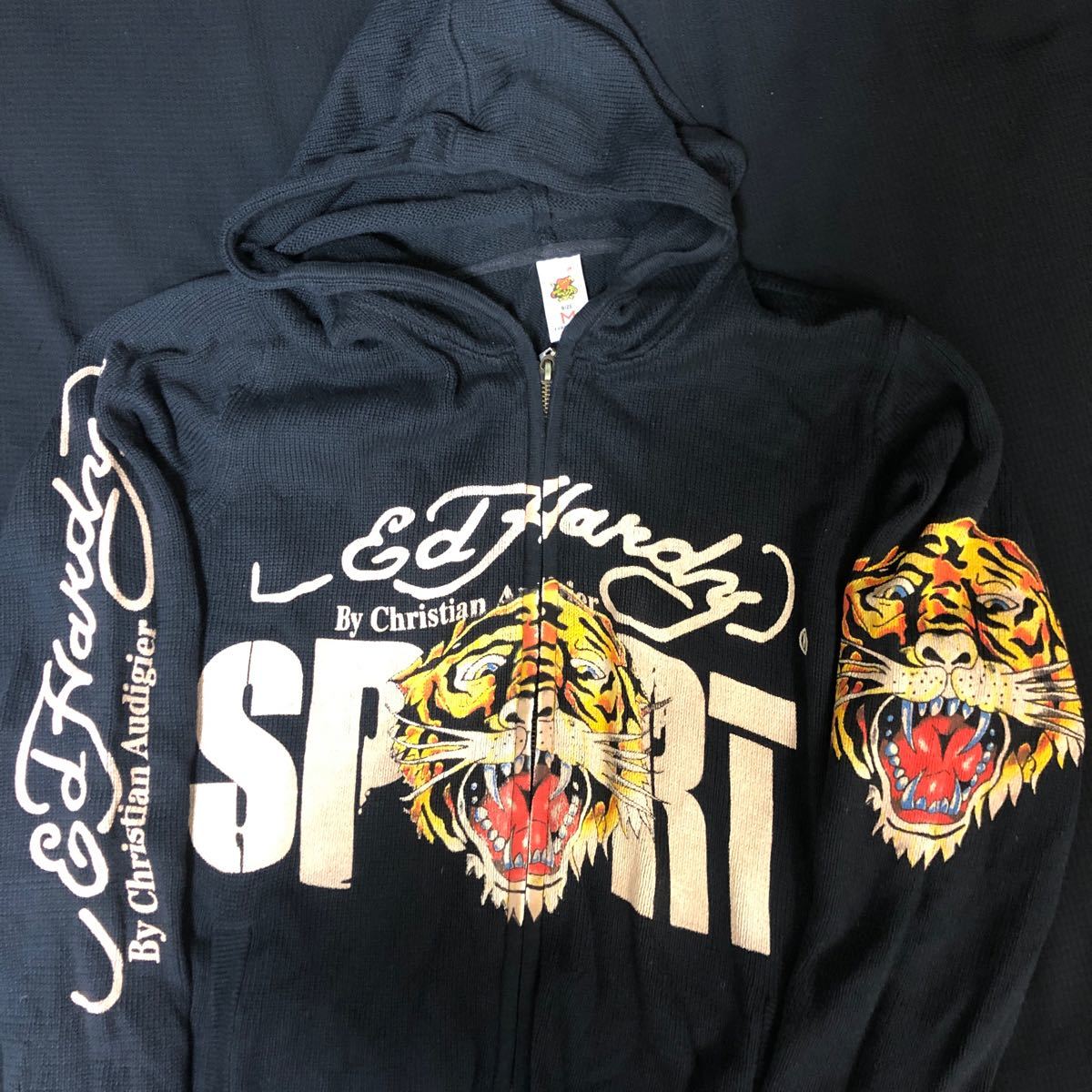 ed hardy エドハーディー　クリスチャン　オードジェー　コットン　セーター　M 送料無料_画像1