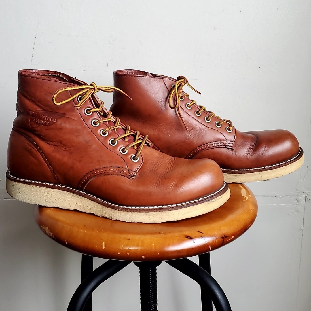 959◆レッドウィング REDWING 8166 アイリッシュセッターブーツ 8D 26㎝位 赤茶系 現行タグ プレーントゥ 中古 USED_画像2